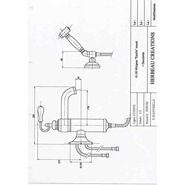 Estelle väggblandare med handdusch