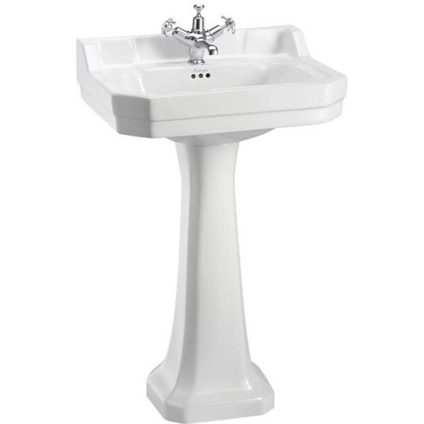 Burlington Edwardian tvättställ 56 cm på normalhög piedestal