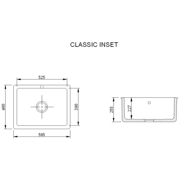 Måttuppgifter Classic inset 600 Måttuppgifter Classic inset 600