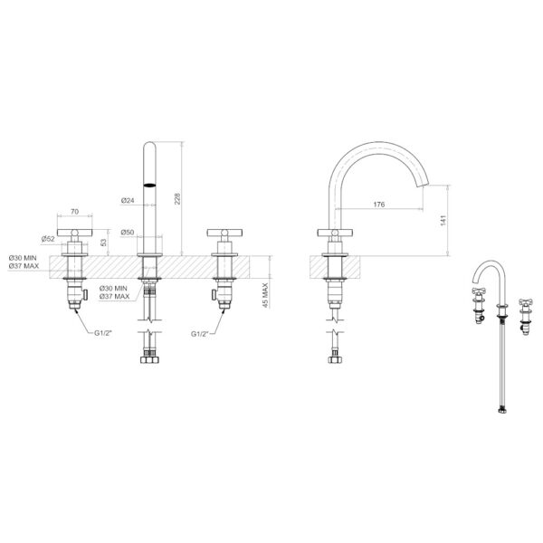 Mått Rodos 7312S Mått Rodos 7312S