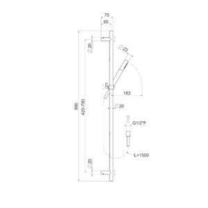 Trend duschstång 85130