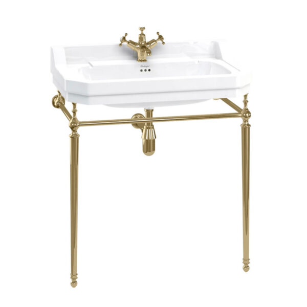 Edwardian 80 cm med guldfärgad metallställning