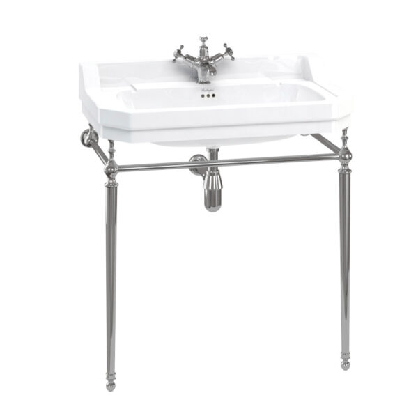 Edwardian 80 cm med kromad metallställning