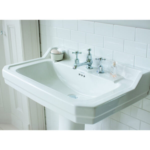 Edwardian 80 cm tvättställ med tre blandarhål