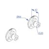 Blandarfäste Ritning Trio 8265301_02_03