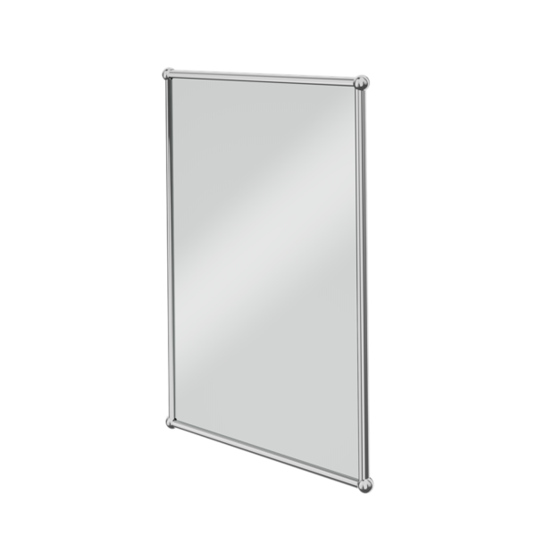 Burlington spegel med kantig ram, krom