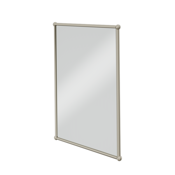 Burlington spegel med kantig ram, borstat nickel