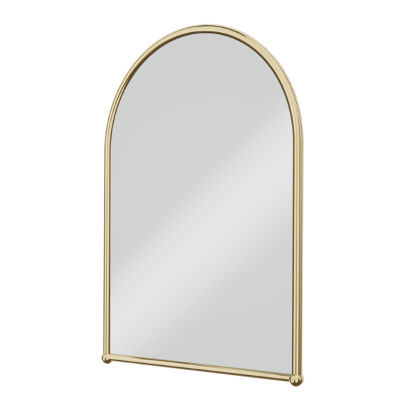 Burlington spegel rundad ovankant, guld