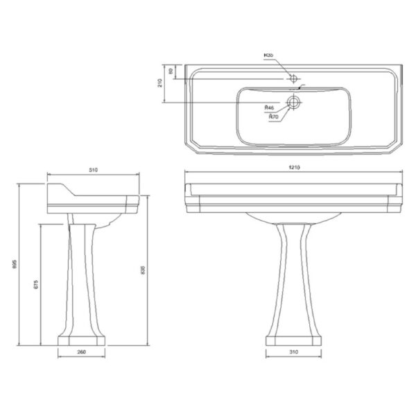 Mått Edwardian 120 Mått Edwardian 120