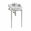 Burlington Classic tvättställ 50 cm med borstad nickel ställning