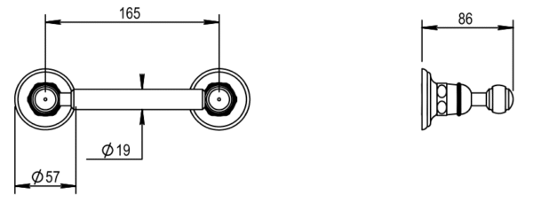 Horus toalettrullehållare 07.617