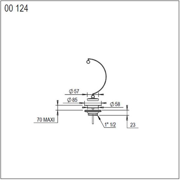 Horus avloppsventil till diskho 00.124
