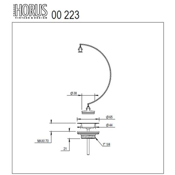 Horus avloppsventil till tvättställ 00.223