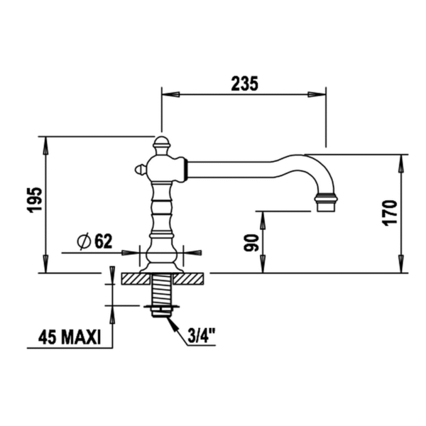 Horus badkarspip 01.470