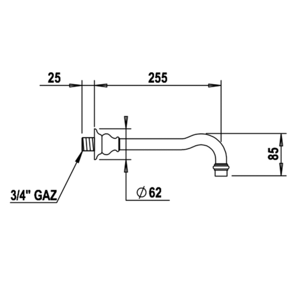 Horus badkarspip 01.471