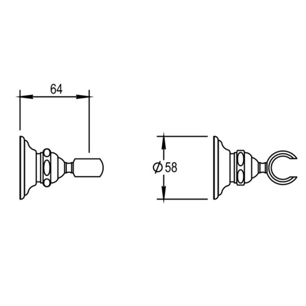 Horus duschhandtagshållare 01.594