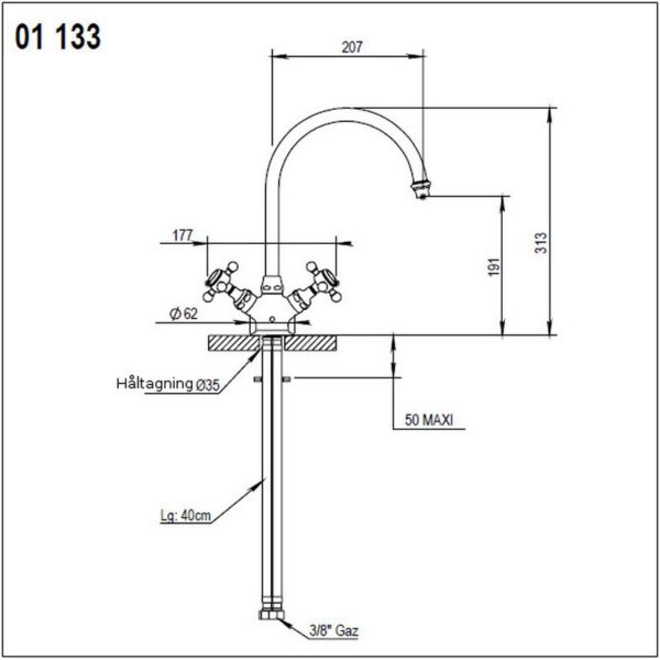 Julia köksblandare 01.133 Julia köksblandare 01.133