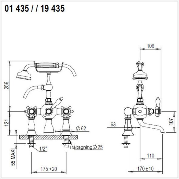 Badkarsblandare 01.435 / 19.435