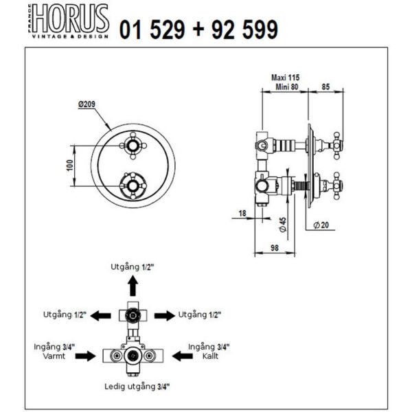 Julia inbyggnadstermostat 01.529