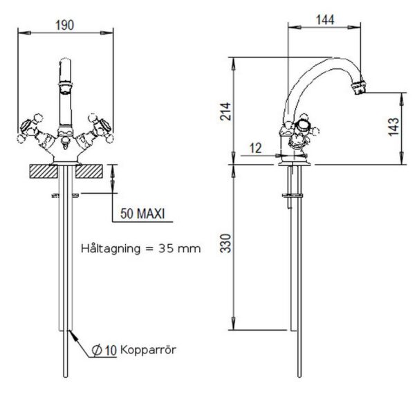 Eloise tvättställsblandare 02.208