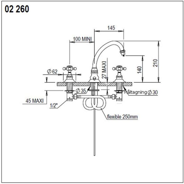 Eloise tvättställsblandare 02.260 Eloise tvättställsblandare 02.260