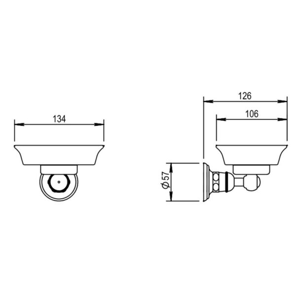 Montmartre tvålkopp 07.605 mått Montmartre tvålkopp 07.605 mått