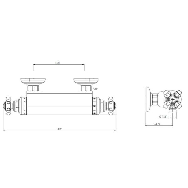 Donegal duschtermostat 12017 150 c/c