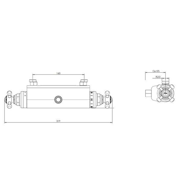 Donegal duschtermostat 12617 160 c/c