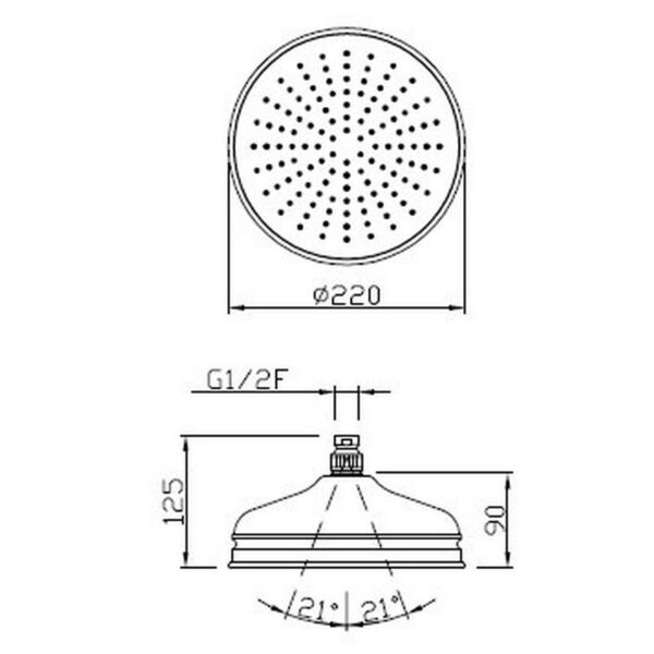 Classic duschsil 22 cm
