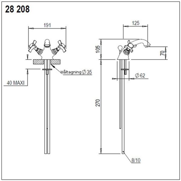 Coventry tvättställskran 28.208