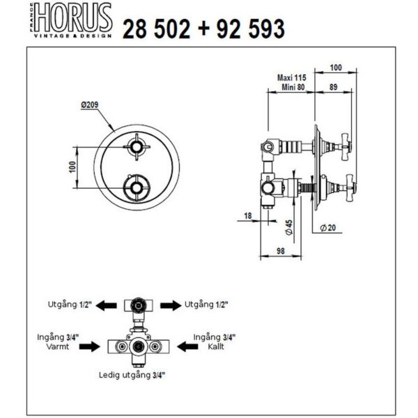 Coventry inbyggnadstermostat 28.502
