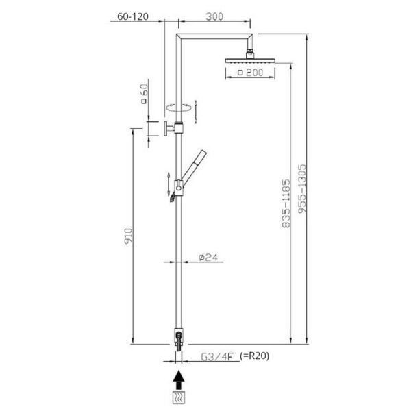 Maxima Square duschset