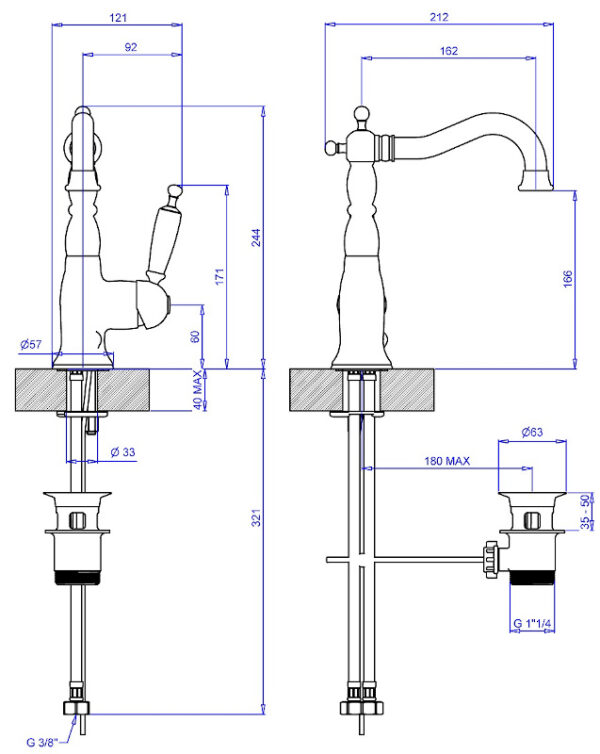 Oxford tvättställsblandare 6312