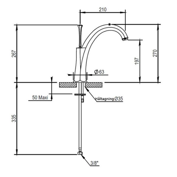 Ascott köksblandare 65.703 mått