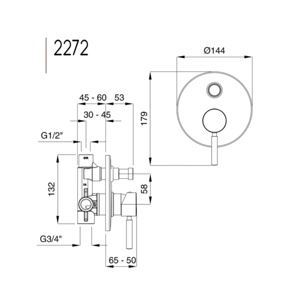 Kobuk inbyggnadsblandare 2272