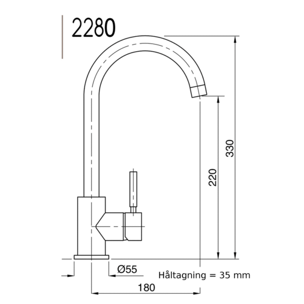 Kobuk köksblandare 2280