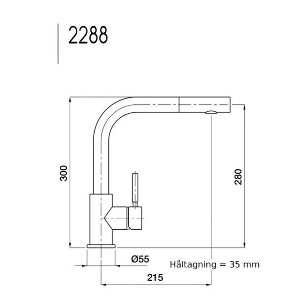 Kobuk köksblandare 2288 mått