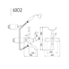 Oxford badkarsblandare 6302