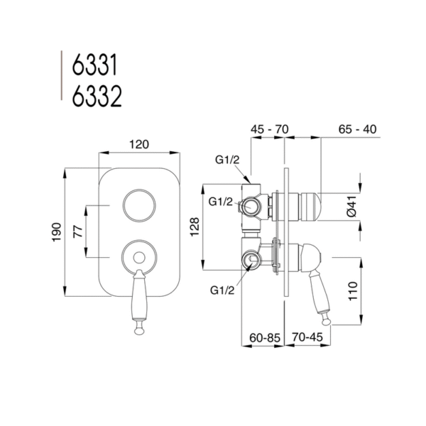 Oxford inbyggnadsblandare 6331/6332