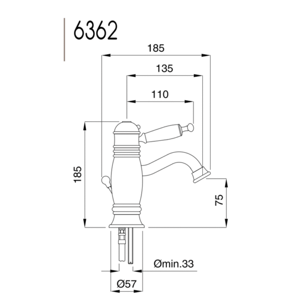 Oxford tvättställsblandare 6362 Oxford tvättställsblandare 6362