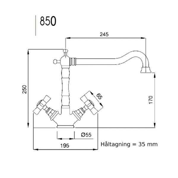 Princeton köksblandare 850/851