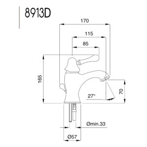 Denver tvättställsblandare 8913D