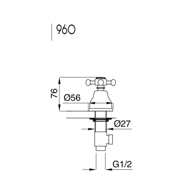Lady diskmaskinsventil 960 mått