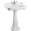 Burlington Edwardian tvättställ 61 cm, förhöjd piedestal Burlington Edwardian tvättställ 61 cm, förhöjd piedestal