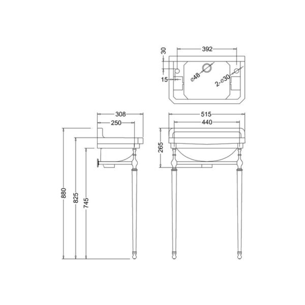 Burlington Edwardian tvättställ JR