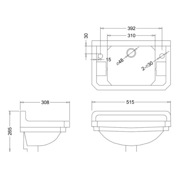 Burlington Edwardian tvättställ JR