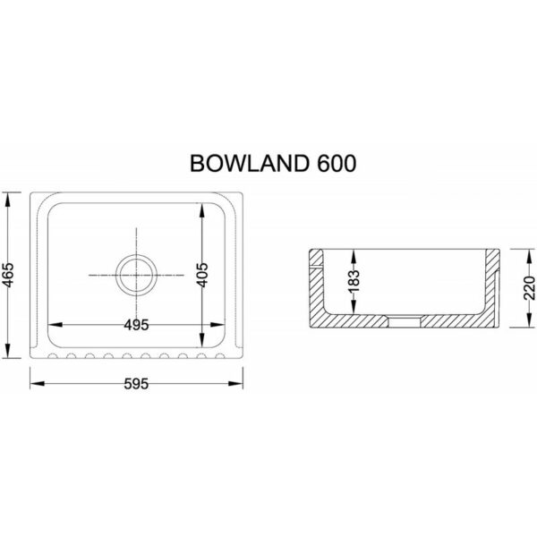 Shaws Bowland 600 porslinsho