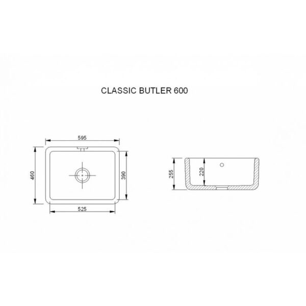 Shaws Classic Butler 600 porslinsho