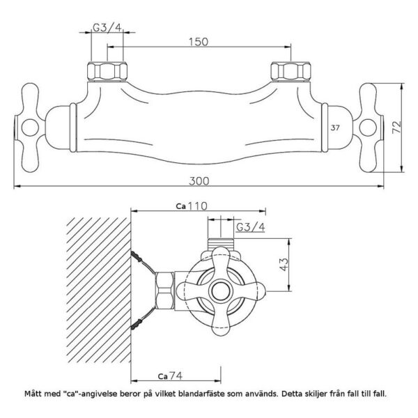 Croisette duschtermostat 280US