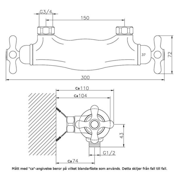 Croisette duschtermostat 280